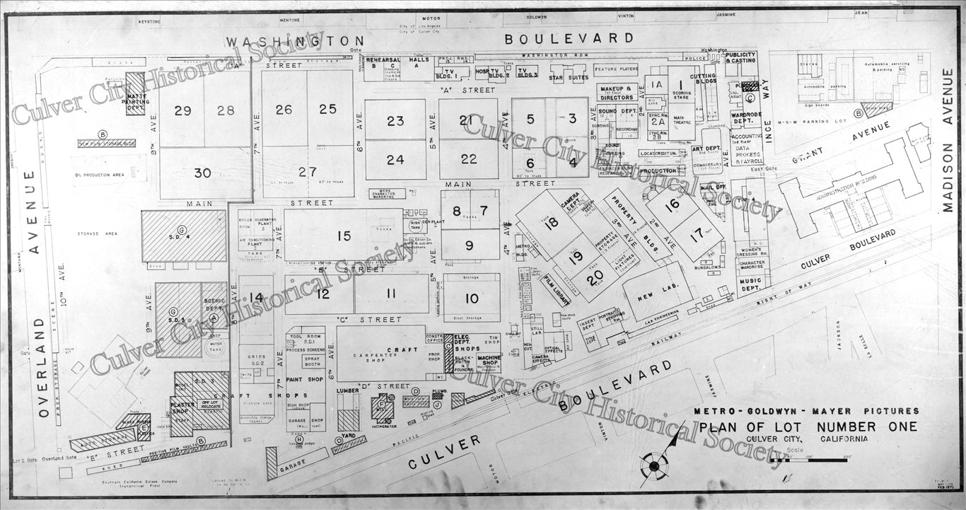 Metro-Goldwyn-Mayer Lot 1 Map