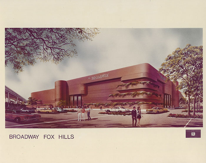 1975 Rendering of the Broadway at Fox Hills Mall Exterior