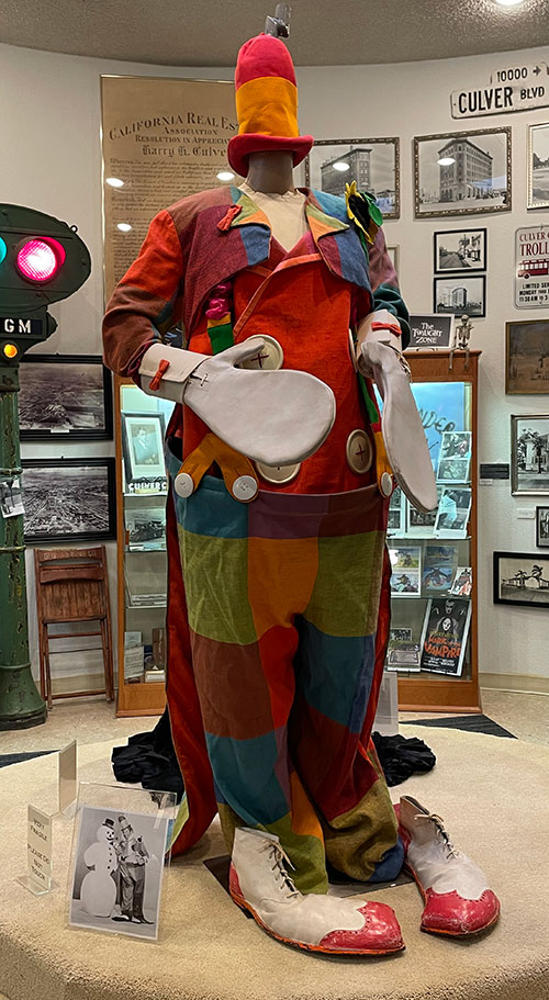 CCHS Exhibit October 2025 Clown costume worn by Jimmy Durante in MGM’s “Billy Rose’s Jumbo” 1962