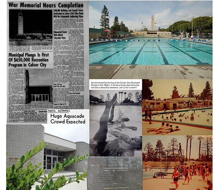 Various photos and articles on The Culver Plunge