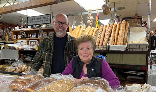 Nephew Albert Vera and Katherine Vera Barriciello behind the counter at Sorrento Italian Market.