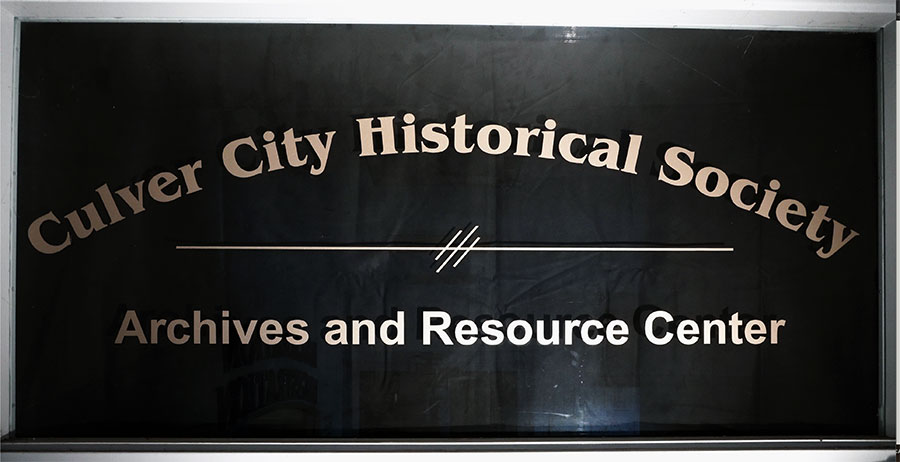Culver City Historical Society Museum Entrance Sign