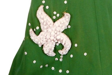 Green Swimsuit Costume Detail of Starfish decoration