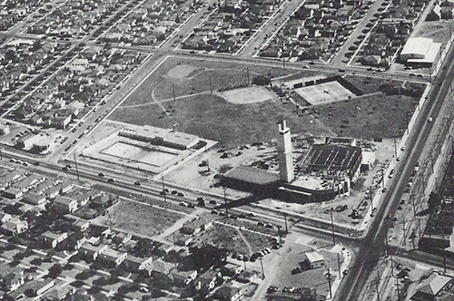 Veterans Memorial Building Aerial 1950