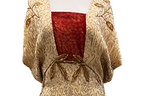 Unknown MGM dress costumer in gold and red detail view